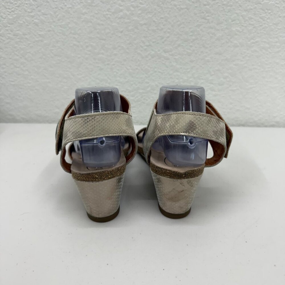 Taos Carousel Python Leather Ankle Strap Wedge Sa… - image 3